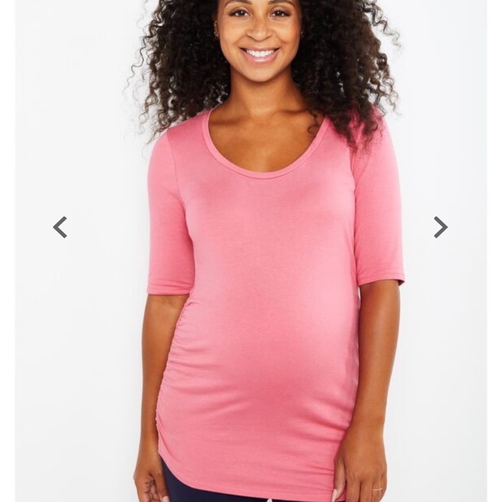 Side Ruched Maternity T Shirt